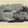 Rock formations and waterfalls.