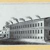 Fire engine and water hose factory and equipment in use against fires.