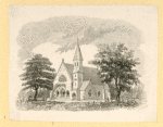 Illustrations of women's anatomy; conjoined twins, and a church.