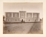 Woman and building