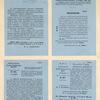 First page including various notes