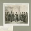 Leib-Gvardii 1-ii Strelnovyi batalion na ploshchadi Zimniago dvortsa v S-Peterburge v 1857 godu.
