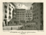 Löchelplatz mit Mozart's Geburtshaus.