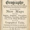 A new system of geography...