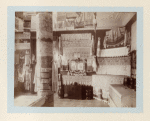 A booth for Russian laces with flowered design of animals and peoples