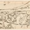 Fuji on a clear day after snow. Preparatory drawing for an unpublished print.