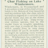 Char fishing on Lake Windermere.