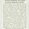 Trout fishing on Loch Leven, Kinross-shire.