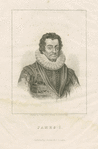 James I, King of England.