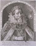 James I, King of England.