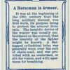 Arms and Armour. [A horseman in armour.] 1215. Time of Magna Charta [Magna Carta].