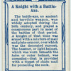 Arms and Armour. [A knight with a battle-axe.] 1314. Time of Battle of Bannockburn.