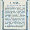 Arms and Armour. [A knight.] 1388. Time of Battle of Chevy Chase.