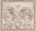The world in hemispheres. With other projections &c. &c.