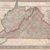 County map of Virginia and West Virginia.