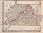 County map of Virginia and West Virginia.