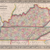 County map of Kentucky and Tennessee.
