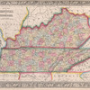 County map of Kentucky and Tennessee.