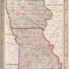County map of the States of Iowa and Missouri.