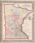 County map of Minnesota.