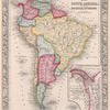 Map of South America, showing its political divisions ; Map showing the proposed Atrato-inter-oceanic canalroutes, for connecting the Atlantic and Pacific oceans [inset].