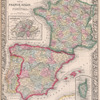 Map of France, Spain, and Portugal; Switzerland in cantons [inset]; Island of Corsica [inset].