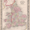 County map of England and Wales.