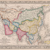 Map of Asia, showing gt. political divisions, and also the various routes of travel between London & India, China & Japan, &c.