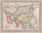Map of Asia, showing gt. political divisions, and also the various routes of travel between London & India, China & Japan, &c.