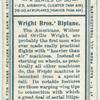 Wright Bros. biplane.