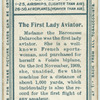 The first lady aviator.