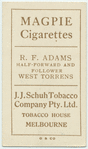 R.F. Adams, Half-Forward and Follower, West Torrens.