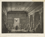 Stanze sotterranee dov'erano custoditi i tesori reali. Scena eseguita pel ballo grande Sesostri, inventato, e posto scene dell'I. R. Teatro alla Scala, dal Sigr. Salvatore Taglioni, l'autunno dell'anno 1824. A. Sanquirico inv. C. Sanquirico inc.
