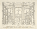 Tempio di Vesta; col simulacro della dea, dinanzi alla quale arde il fuoco sacro. Questa scena fu eseguita pel ballo tragico, La vestale, inventato, e posto sulle scene dell'I. R. Teatro alla Scala dal Sig. Salvatore Viganò. Nella primavera dell'anno 1818. A. Sanquirico inv. e dip. G. Castellini inc.