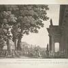 Giardino nella reggia di Minosse nell'isola di Creta. Questa scena fu eseguita pel ballo mitologico, Dedalo, inventato, e posto sulle scene dell'I. R. Teatro alla Scala dal Sig. Salvatore Viganò, il carnevale dell'anno 1818. A. Sanquirico inv. e dip. Carolina Luose inc.