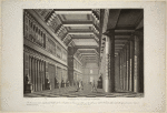 Interno del palazzo Cleopatra. Questa scena eseguita pel ballo istorico, Cleopatra in Tarso, inventato, e posto sulle scene dell' I. R. Teatro alla Scala dal Sig. Giovanni Aumer, il carnevale dell'anno 1822. A. Sanquirico inv. e dip.  L. Castellini inc.