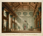 Sala nella reggia di Memfi. Questa scena fu eseguita pel ballo tragico, Psammi, inventato, e posto sulle scene dell'i. r. Teatro alla Scala dal Sig. Salvatore Viganò. L'autunno dell'anno 1817. A. Sanquirico inv. e dip.  G. Castellini inc.