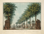 Orti pensili con bagni in Memfi. Questa scena fu eseguita pel ballo tragico Psammi, inventato dal Sig. Salvatore Viganò, l'autunno dell'anno 1817, per l'I. R. Teatro alla Scala. A. Sanquirico inv. e dip.  G. Durelli inc. i contor. Carolina Luose C.A.T.