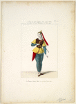 Costume de Melle Maria, rôle d'un page, dans La chatte metamorphosée en femme. Ballet. Académie Royale de Musique.