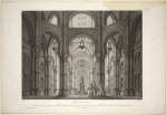 Tempio di Mecca. Questa scena fu eseguita pel ballo tragico, Maometto, composto e sesso sulle scene dell'I. R. Teatro alla Scala da Francesco Clerico, la primavera dell'anno 1822. A. Sanquirico inv. e dip. L. Castellini inc.