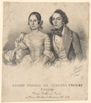 Egidio Priora ed Augusta Peghen conjugi. Primi ballerini serii nel Teatro delle Muse la primavera del 1839.