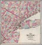 Plate 5: Map of New York and vicinity, accompanying Atlas of New York and vicinity.