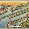 Windmills and canals.