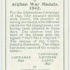 Afghan war medals, 1842.