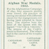 Afghan war medals, 1842.