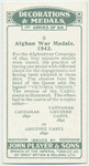 Afghan war medals, 1842.