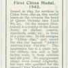 First Chinal medal, 1842.