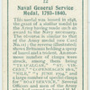 Naval General Service medal, 1793-1840.