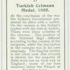Turkish Crimean medal, 1855.