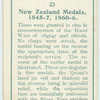 New Zealand medals, 1845-7, 1860-66.